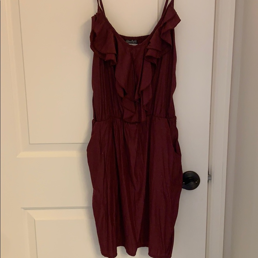 Maroon mini dress